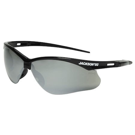 Jackson Safety Safety Glasses, SG, Customizable, Smoke Mirror, Anti-Scratch 50006